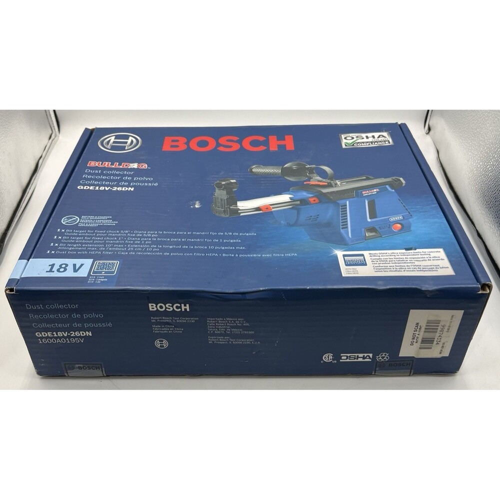 Bosch 18V Dust Extractor GDE18V-26DN Bulldog Mobile SDS-Plus Collector Bare Tool